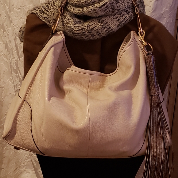 GILI  Pebble Leather Stirrup Satchel - Picture 2 of 5